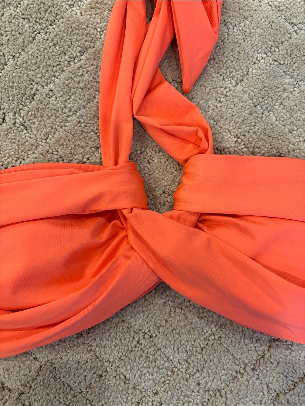 Seafolly Orange Twist Halter Bikini Top - Picture 9 of 10